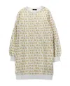 Balmain Logo-print Sweatshirt Dress In White