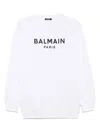Balmain Logo-print Sweatshirt In White