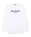 Balmain Logo-print Sweatshirt In White