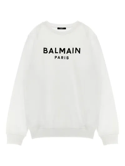 BALMAIN LOGO-PRINT SWEATSHIRT