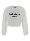 Balmain Logo-print Sweatshirt In White