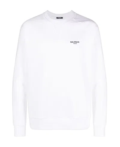 Balmain Logo-print Sweatshirt In White