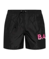 Balmain Logo-print Swim Shorts In Black