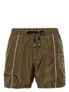 Balmain Relaxed Fit Boxers With Drawstring In Green