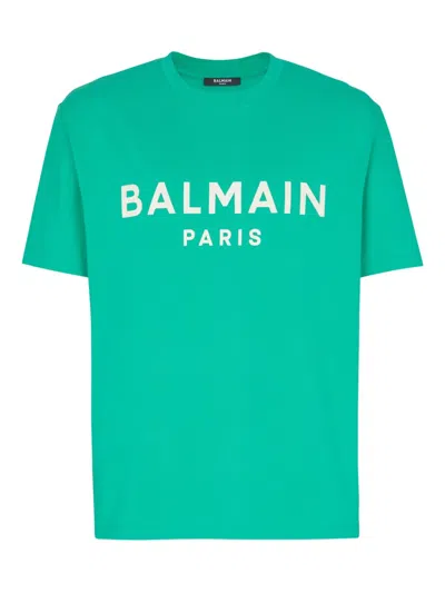 BALMAIN LOGO-PRINT T-SHIRT