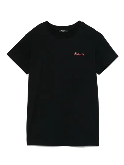 Balmain Logo-print T-shirt In Black