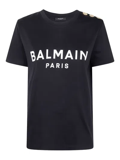 BALMAIN LOGO-PRINT T-SHIRT