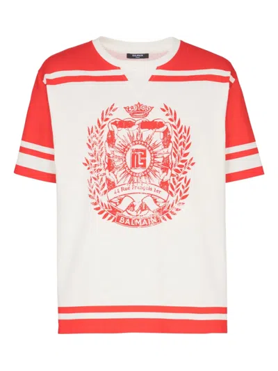 BALMAIN LOGO-PRINT T-SHIRT