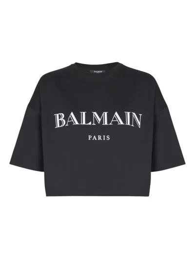 BALMAIN LOGO-PRINT T-SHIRT