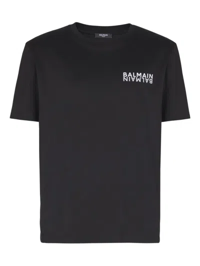 Balmain Logo-print T-shirt In Black