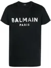 Balmain Logo Print T-shirt In Black