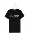 Balmain Logo Print T-shirt In Black