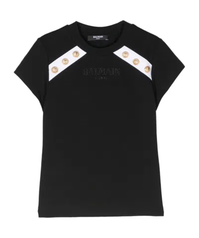 BALMAIN LOGO-PRINT T-SHIRT