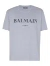 Balmain Vintage Logo Graphic Tee In Gray