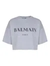 Balmain Logo-print T-shirt In Gray