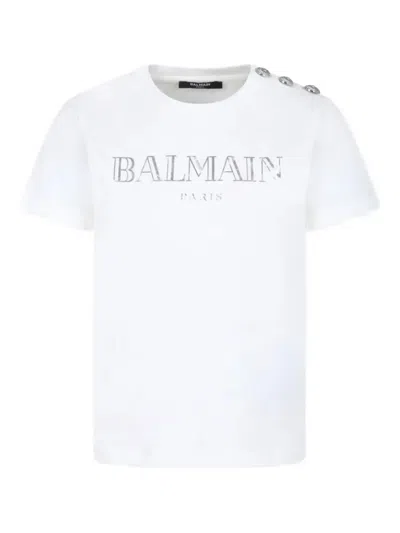 Balmain Logo-print T-shirt In White