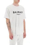 Balmain Logo Print Crewneck T-shirt In Multi