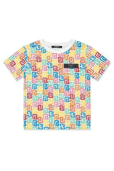 Balmain Logo-print T-shirt In Pink
