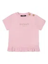 Balmain Logo-print T-shirt In Pink