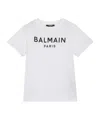 Balmain Logo Cotton Jersey T-shirt In White