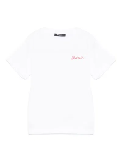 BALMAIN LOGO-PRINT T-SHIRT