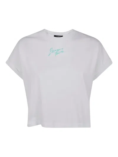 Balmain Logo-print T-shirt In White