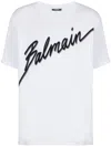 Balmain Beaded Logo T-shirt In White