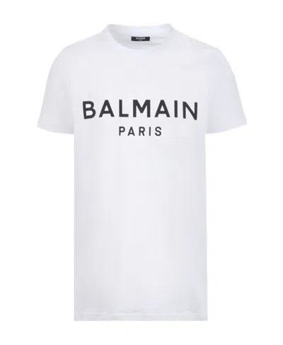 BALMAIN BALMAIN LOGO PRINTED CREWNECK T-SHIRT