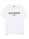 Balmain Printed Cotton T-shirt In White