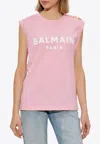 Balmain Logo Print Tank Top