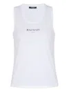 Balmain Logo-print Tank Top In White