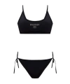 Balmain Logo-print Tie-side Bikini In Black