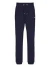 Balmain Logo Printed Elasticated Waistband Track Pants In Blue