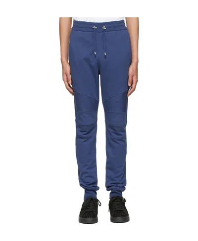 Balmain Logo-print Track Pants In Blue