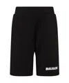 Balmain Logo-print Track Shorts In Black