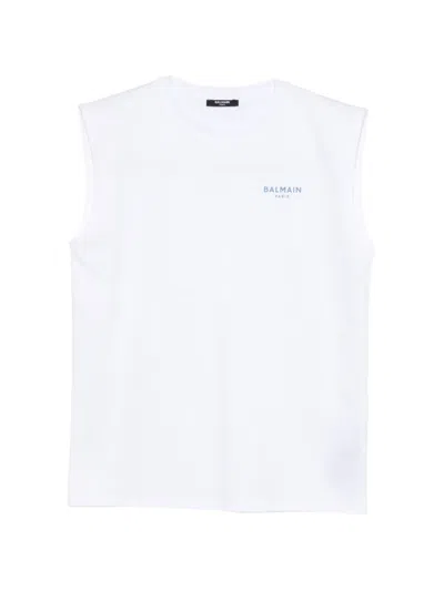 Balmain Kids' Logo-print Vest In Purple