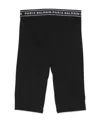 Balmain Logo-print Waistband Shorts In Black