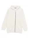 Balmain Logo-print Zip-up Hoodie In Neutral
