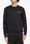 Balmain Logo-printed Crewneck Sweatshirt In Black