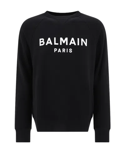BALMAIN BALMAIN LOGO PRINTED CREWNECK SWEATSHIRT