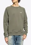 Balmain Logo Detailed Crewneck Sweatshirt In Green
