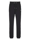 Balmain Logo Printed Elasticated Waistband Track Pants In Black