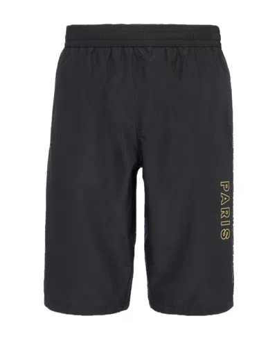 Balmain Logo Printed Knee-length Swim Shorts In Green