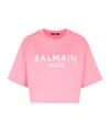 BALMAIN T-SHIRT WITH BALMAIN PARIS PRINT