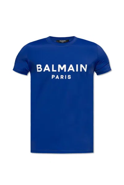 Balmain Printed T-shirt In Blue