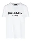 Balmain White Logo Organic Cotton Sleeveless Top