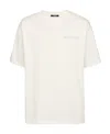 Shop Balmain Cotton T-shirt With Small  Paris Logo In White