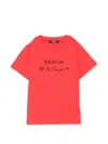 Balmain Logo Printed T-shirt In Red