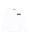 Balmain Logo-pritn Sweatshirt In White