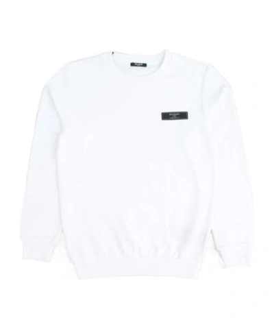Balmain Kids' Logo-pritn Sweatshirt In White